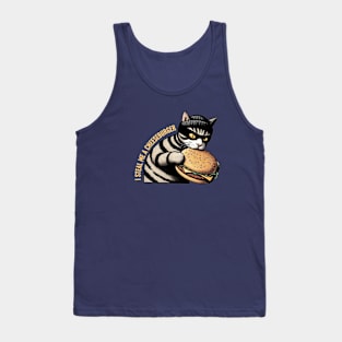 Burglar Cat Cheeseburger Heist Tank Top